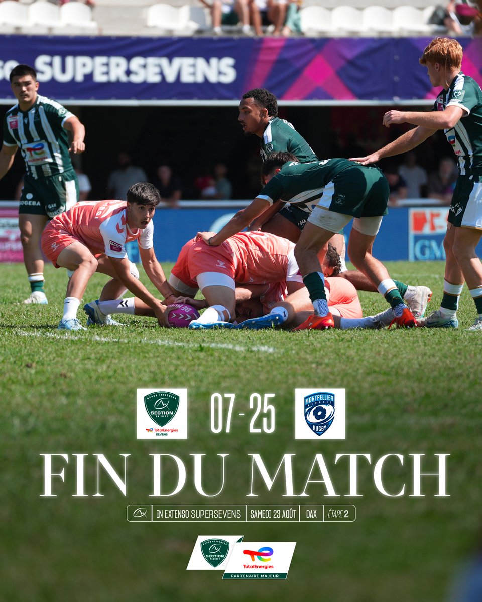 Section Paloise Béarn Pyrénées (@sectionpaloise) on Twitter photo ❌ Montpellier Sevens s’impose face à la 𝘚𝑒𝘤𝑡𝘪𝑜𝘯 𝘗𝑎𝘭𝑜𝘪𝑠𝘦 𝘛𝑜𝘵𝑎𝘭𝐸𝘯𝑒𝘳𝑔𝘪𝑒𝘴 𝘚𝑒𝘷𝑒𝘯𝑠 en quart de finale. 
#SectionSevens #HonhaSection ❌ Montpellier Sevens s’impose face à la 𝘚𝑒𝘤𝑡𝘪𝑜𝘯 𝘗𝑎𝘭𝑜𝘪𝑠𝘦 𝘛𝑜𝘵𝑎𝘭𝐸𝘯𝑒𝘳𝑔𝘪𝑒𝘴 𝘚𝑒𝘷𝑒𝘯𝑠 en quart de finale. 
#SectionSevens #HonhaSection