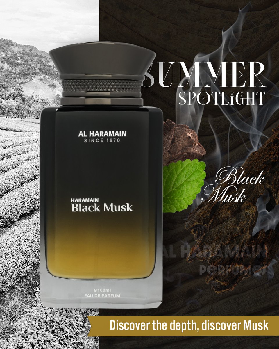 Haramain Black Musk blends the spice of saffron with the calm of lavender into patchouli and musk leaving a long-lasting impression.

Available for the summer in-store and online.
