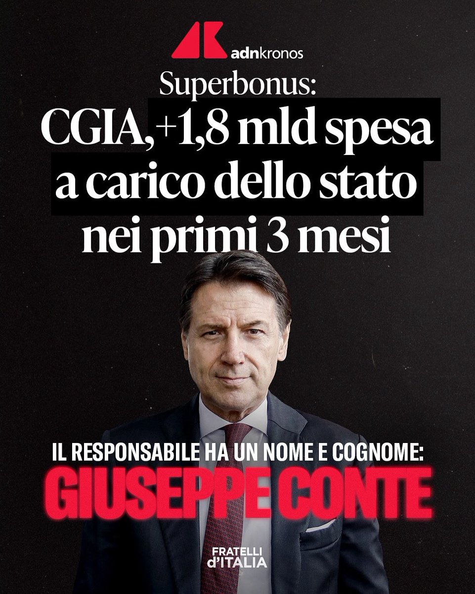 I grillini hanno speso 126 miliardi di soldi pubblici per ristrutturare appena il 4% degli edifici. Il Superbonus voluto da Giuseppe Conte è stato un disastro: sprechi, frodi, caos normativo, cantieri infiniti.
Solo nei primi 3 mesi del 2025 è costato altri 1,8 miliardi.

Conte