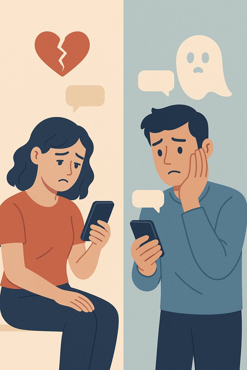 Alessia Telari (@alessiatelari) on Twitter photo 🚨New Paper🚨  
Together with Paolo Riva and Luca Pancani, we introduced a new experimental paradigm to study the impact of #Ghosting compared to direct #Rejection over time.
Turns out rejection stings, but ghosting haunts!
🧵 🚨New Paper🚨  
Together with Paolo Riva and Luca Pancani, we introduced a new experimental paradigm to study the impact of #Ghosting compared to direct #Rejection over time.
Turns out rejection stings, but ghosting haunts!
🧵