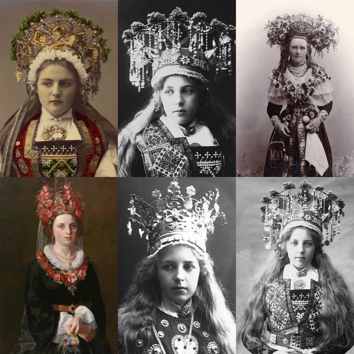 Äldre nordiska brudkronor: