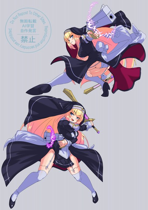 あらゆる体勢で撃てるよう訓練されてるシャルロットちゃん!😍 