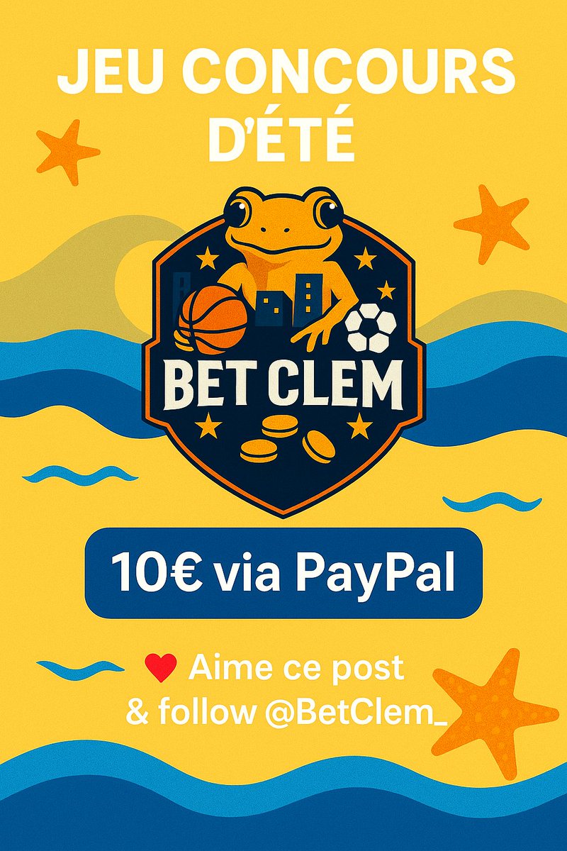 Bet_Clem (@betclem_) on Twitter photo ๐ JEU CONCOURS D'รTร โ๏ธโฑ๏ธ๐
10โฌ ร REMPORTER EN PAYPAL ๐ธ
(Quasi tous les jours)
POUR PARTICIPER ๐
๐ LIKE โฅ๏ธ CE POST
๐ FOLLOW <a href="/BetClem_/">Bet_Clem ๐ธ</a>
Tirage au sort demain ร 17h00 โณ
#TeamParieur ๐ JEU CONCOURS D'รTร โ๏ธโฑ๏ธ๐
10โฌ ร REMPORTER EN PAYPAL ๐ธ
(Quasi tous les jours)
POUR PARTICIPER ๐
๐ LIKE โฅ๏ธ CE POST
๐ FOLLOW <a href="/BetClem_/">Bet_Clem ๐ธ</a>
Tirage au sort demain ร 17h00 โณ
#TeamParieur