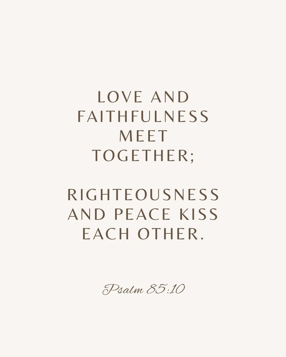 _kingdomthreads's tweet image. In a world often torn between justice and compassion, this verse reminds us that in God, there is no division. His mercy doesn’t compromise truth. His righteousness doesn’t cancel peace. They meet, embrace, and restore.

#Psalm85 #MercyAndTruth #RighteousnessAndPeace
