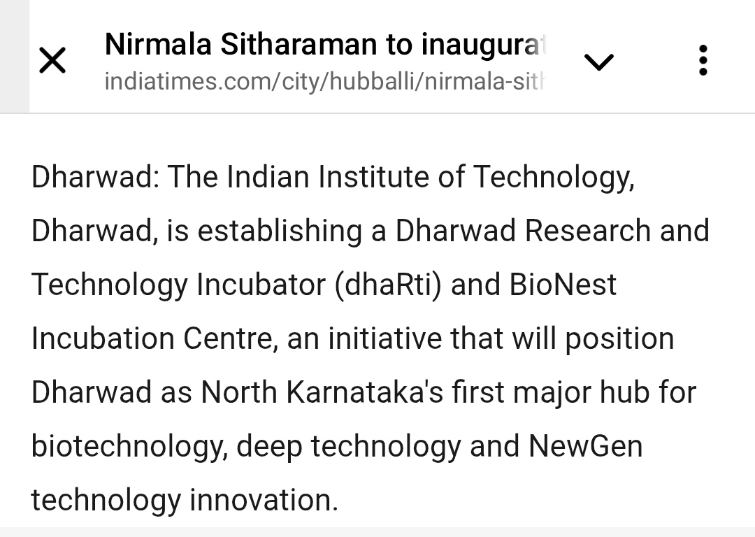 MrRANARAGA's tweet image. #HubliDharwad grabed 17th position as Fastest growing Tier 3 city .

1. #DharTi &amp;amp; #Bionest , Dream TBI Dhimans Incubation centre #Dharwad 
2. MARVE
3. SHREYA com 
4. AEQUES SEZ #DHARWAD 
5. NAIDECS #DHARWAD
6. INFOSYS AI reaserch centre with IIT &amp;amp; KLE 
#RaiseofNorthKarnataka