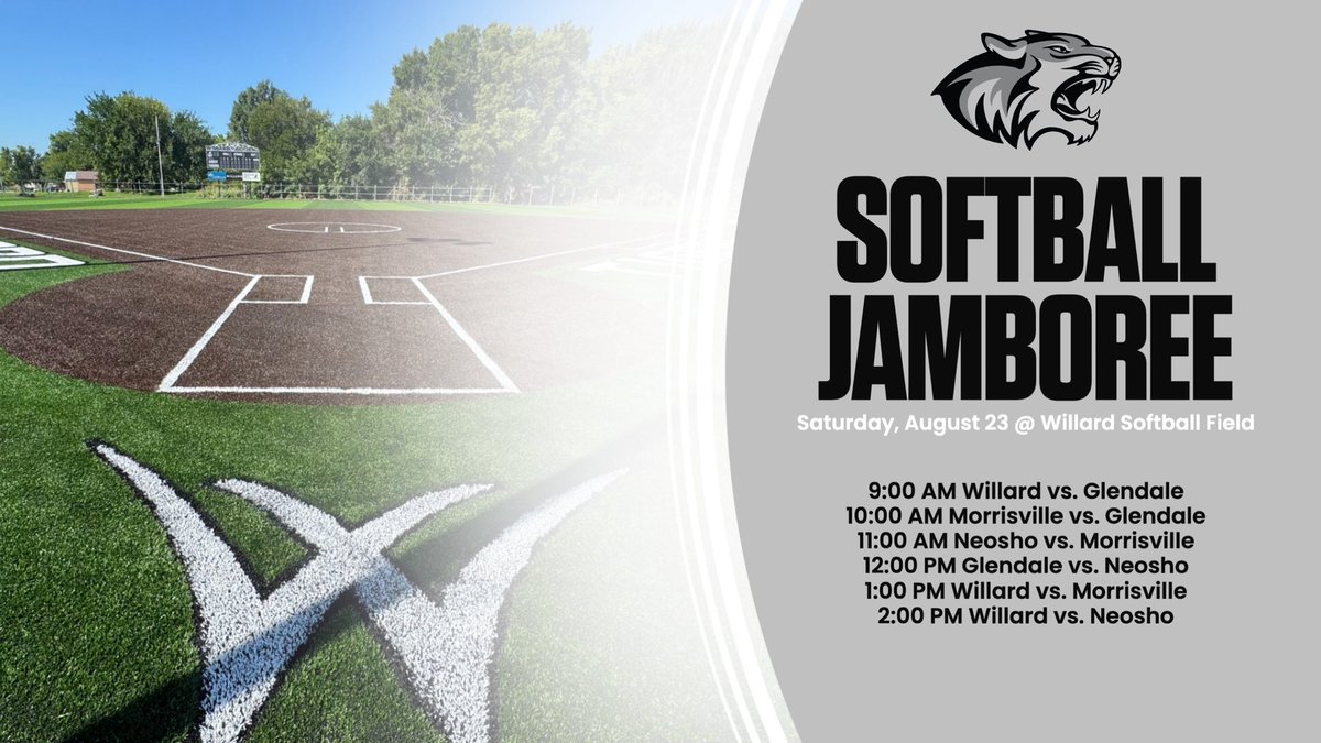 Today is your first chance to see this year’s Willard Softball team in action! They are at HOME for the their jamboree 🥎