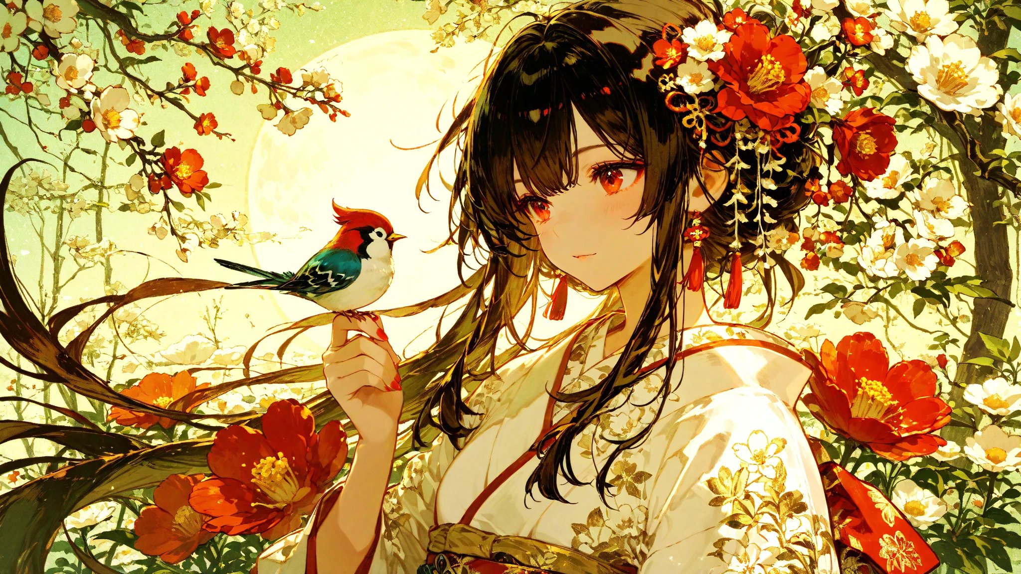 婉容 花鳥圖 婉容-工筆花鳥｜2017夏拍- 帝圖拍賣- 領銜全台書畫文物類第一