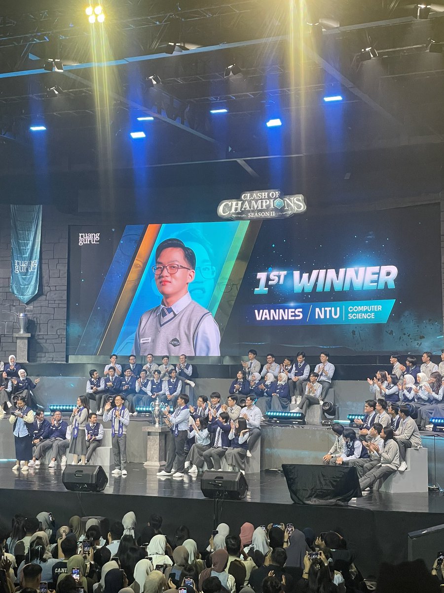 Congrats Vannes from NTU for being the Winner of Clash of Champions Season 2 🥳 
#CoCS2 #ClashofChampions
