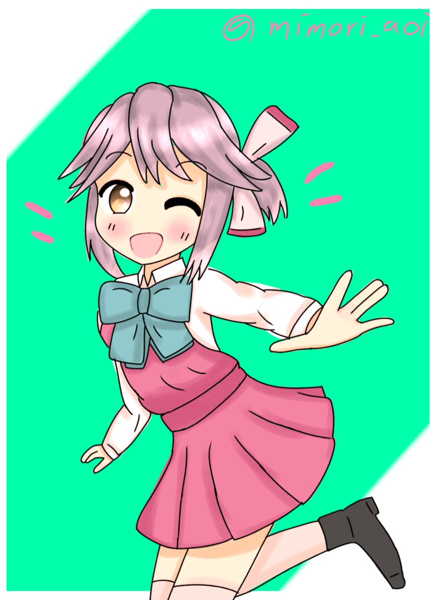 「早波ちゃん #艦これ版深夜の真剣お絵描き60分一本勝負 #艦これ版真剣お絵描き6」|水守＠みもりのイラスト