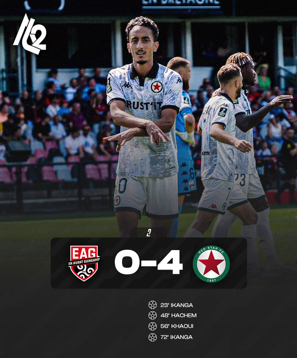 🚨🚨🚨 LE RED STAR HUMILIE GUINGAMP À ROUDOUROU (0-4) !!!! 🤯🤯💚🤍

RIEN NE VA PLUS POUR GUINGAMP QUI N’A TOUJOURS PAS GAGNÉ ET SE RETROUVE 17È. 📉🥶

PREMIÈRE VICTOIRE CETTE SAISON POUR LE RED STAR, ET AVEC LA MANIÈRE. 🤩