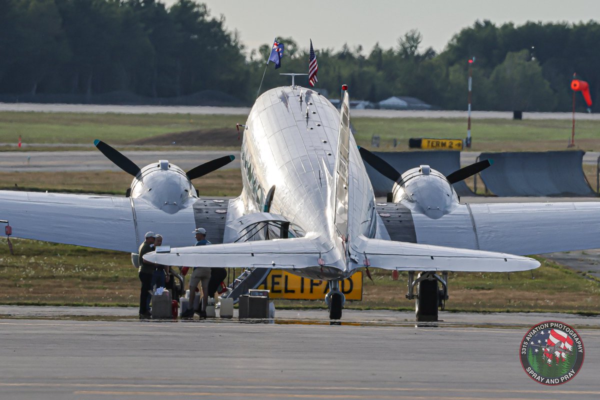 Caught this beauty, the Spirit of Douglas DC-3 the other night on my way home at <a href="/FlyBGR/">Bangor International Airport</a>. There were also 3x P-51s that stopped off for fuel before continuing on earlier in the week.