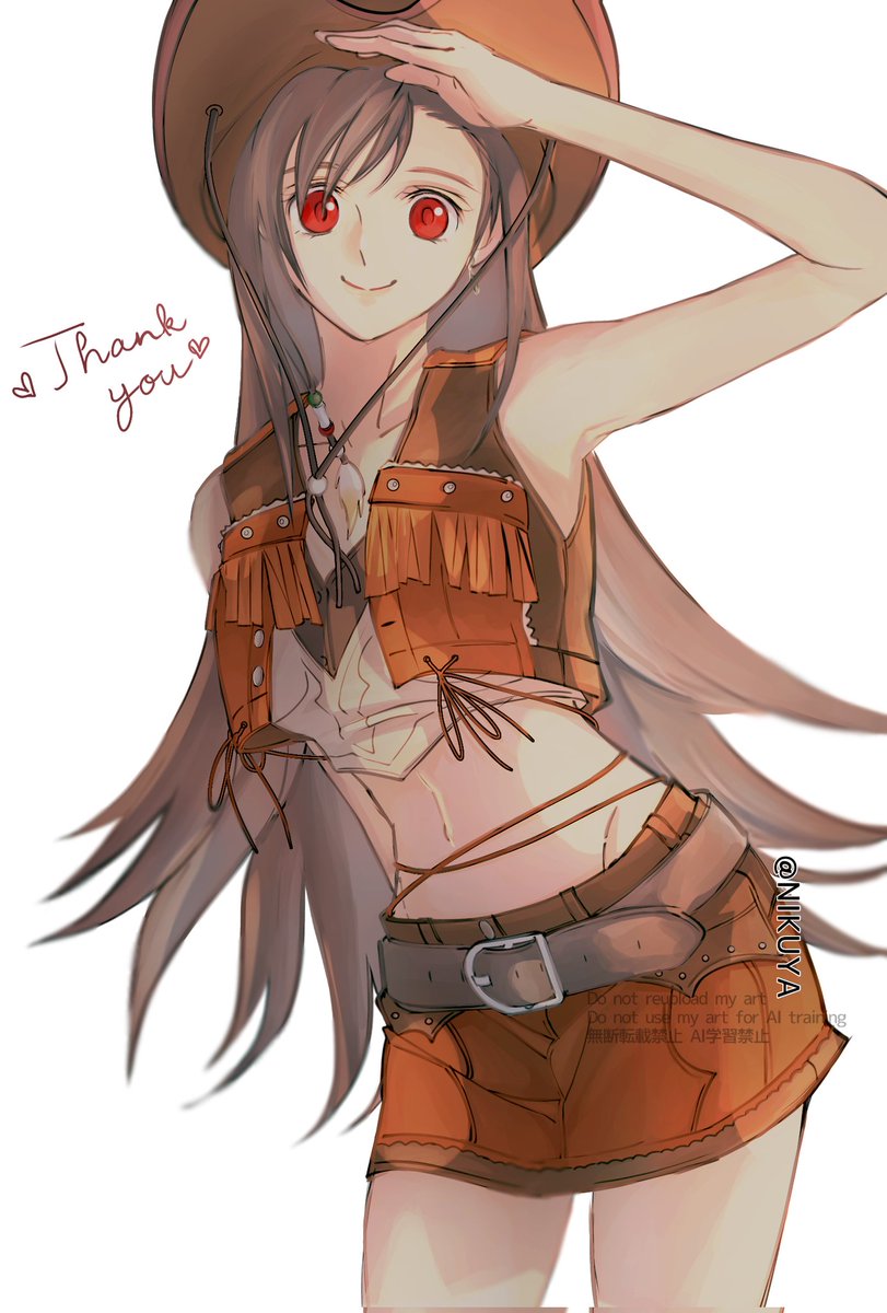 🐬沢山の誕生日お祝いリプありがとうございました！そのお礼です！本当に皆さんありがとう☺️ #Tifa #ティファ