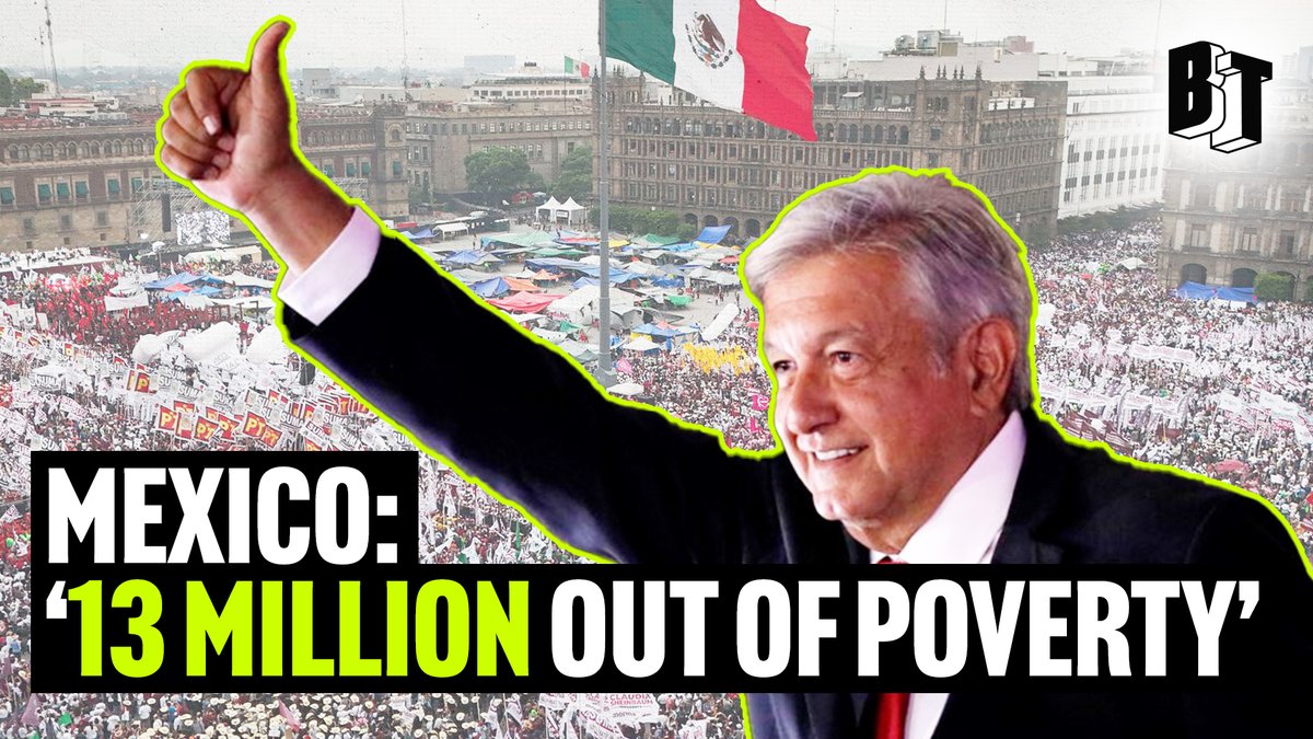 BreakThrough News (@btnewsroom) on Twitter photo Under President AMLO, Mexico lifted 13.4 million people out of poverty, including 2 million from extreme poverty.
<a href="/KurtHackbarth/">Kurt Hackbarth 🌹</a> explains how social programs, wage hikes, and labor reforms achieved historic gains-- and defied US-backed neoliberal control
WATCH: Under President AMLO, Mexico lifted 13.4 million people out of poverty, including 2 million from extreme poverty.
<a href="/KurtHackbarth/">Kurt Hackbarth 🌹</a> explains how social programs, wage hikes, and labor reforms achieved historic gains-- and defied US-backed neoliberal control
WATCH: