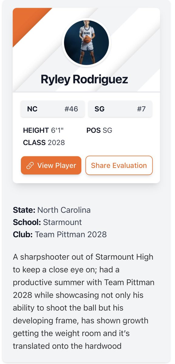 Ryley Rodriguez (@ryleyrodriguez3) on Twitter photo Thanks for the exposure <a href="/HereGoJayAgain/">Jay Anderson</a> <a href="/PrepHoopsNC/">Prep Hoops North Carolina</a>
Big summer for all of my teammates <a href="/tp42028/">TP42028</a> <a href="/TeamPittman4/">Team Pittman 4</a> Thanks for the exposure <a href="/HereGoJayAgain/">Jay Anderson</a> <a href="/PrepHoopsNC/">Prep Hoops North Carolina</a>
Big summer for all of my teammates <a href="/tp42028/">TP42028</a> <a href="/TeamPittman4/">Team Pittman 4</a>