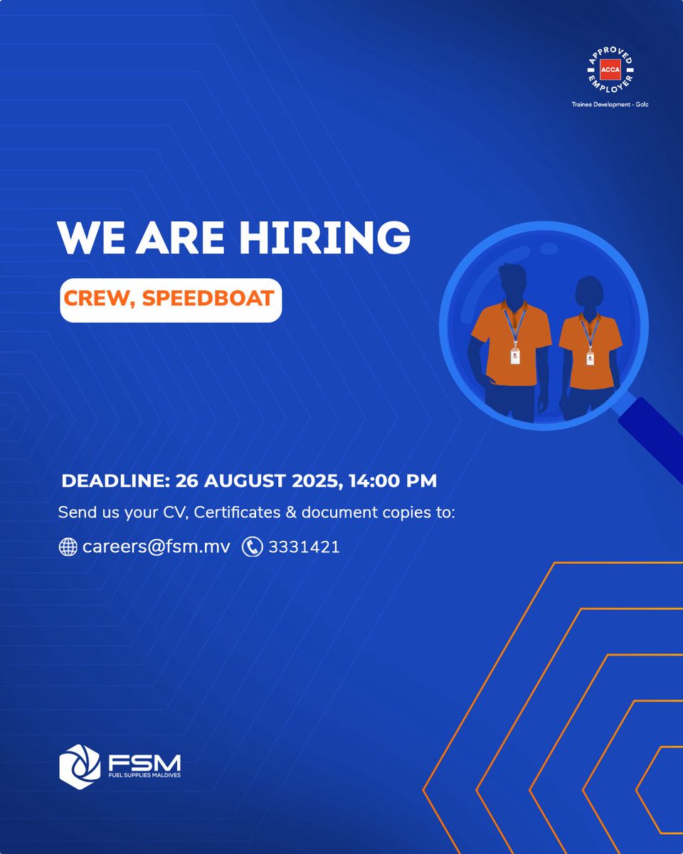 Here’s your chance to be a part of Team FSM!

Please check out the link below for more details!
gazette.gov.mv/iulaan/356729