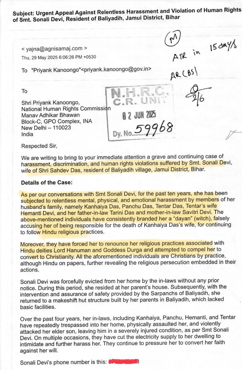 BIG IMPACT 

So in June, a case from Bihar went viral on Twitter. Many of you must have seen it 

- A woman, Sonali Devi, shared her ordeal how her in-laws were converted by missionaries through money and superstition, and how they were harassing her endlessly for not converting