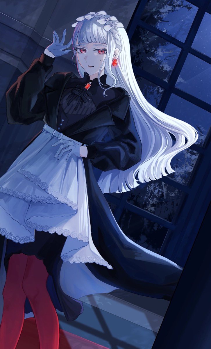 身内誰デザ参加しました！
テーマはヴァンパイアコア×メイドさんです

この子はお借りした子、久しぶりに背景までしっかり描いたのでめちゃ楽しかった……！！