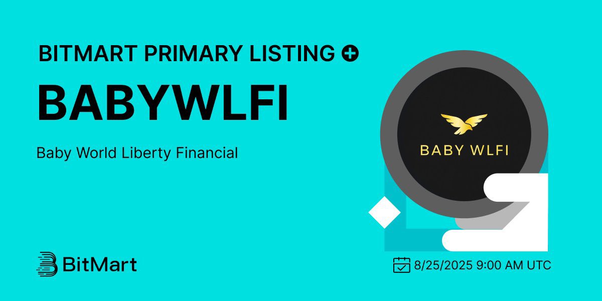 #BitMart is thrilled to announce the exclusive primary listing of Baby World Liberty Financial (BABYWLFI) <a href="/BabyW_ETH/">BabyW</a>  🎉

💰Trading pair: BABYWLFI/USDT
💎Deposit: Available
💎Trading: 8/25/2025 02:30 PM IST

Learn more: bitmart.zendesk.com/hc/en-us/artic…