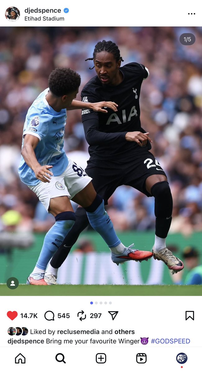 Djed Spence on Instagram 👇

“Bring me your favourite winger”