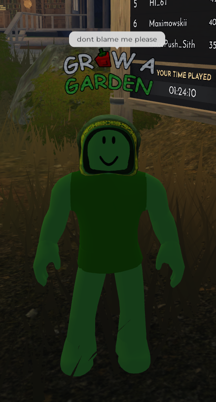 "dont blame" - gag player, roblox.
