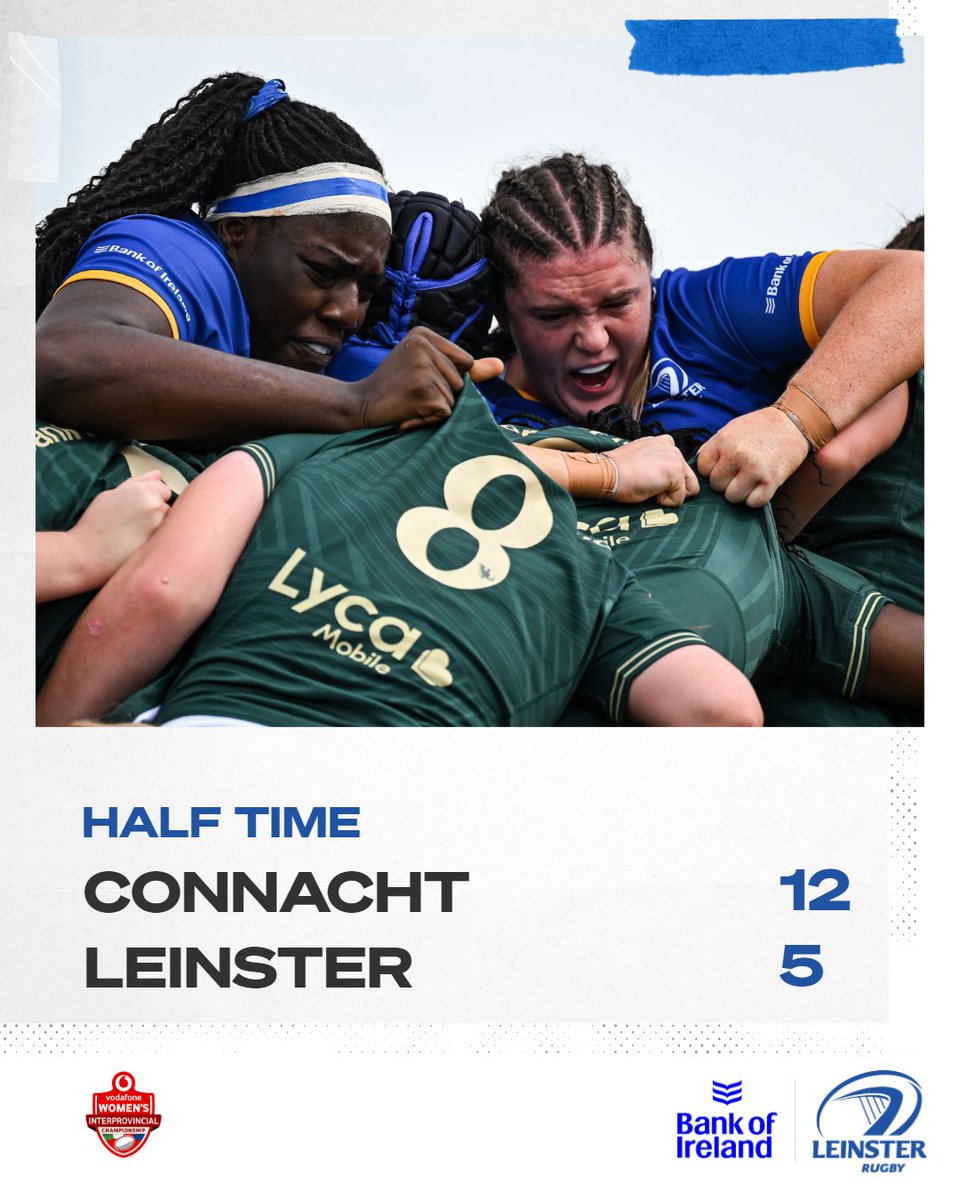 leinsterrugby's tweet photo. Half-time in our Women's interpro round 3β£ clash.
A big 40 minutes coming up in Galway. π
#CONvLEI #ThisIsLeinster https://t.co/ilUsqEV0F3