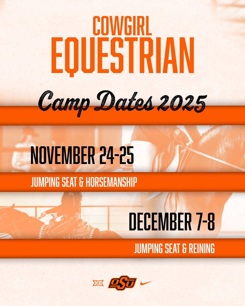 Ever wonder what it’s like to be a collegiate rider?🐴

Improve your skills at one of our camps this fall!

For more information, visit our website. 

#GoPokes