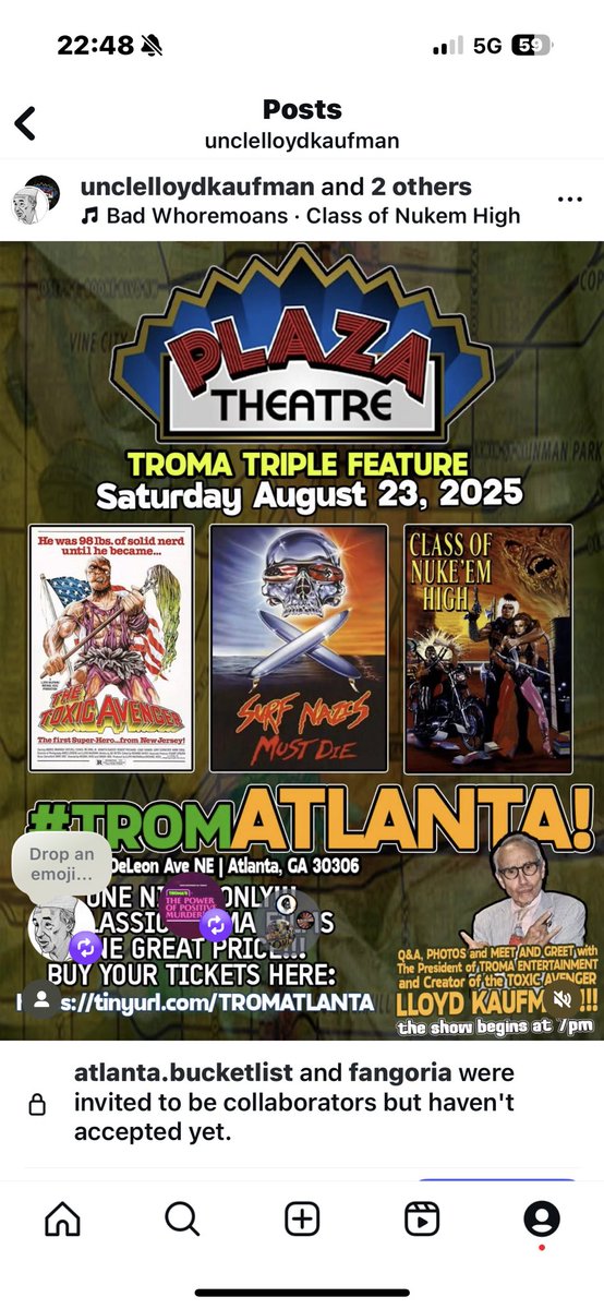 lloydkaufman's tweet image. Beautiful 4k just arrived in TROMAVILLE KABUKIMAN AND TOXIE!! TROMAVILLE!! C U TODAY TROMATLANTA!!
@Troma_Team @JamesGunn @VadaCallisto @tromagirl 
@VinegarSyndrome @tromapopm @kwzombi @dvdcouture
