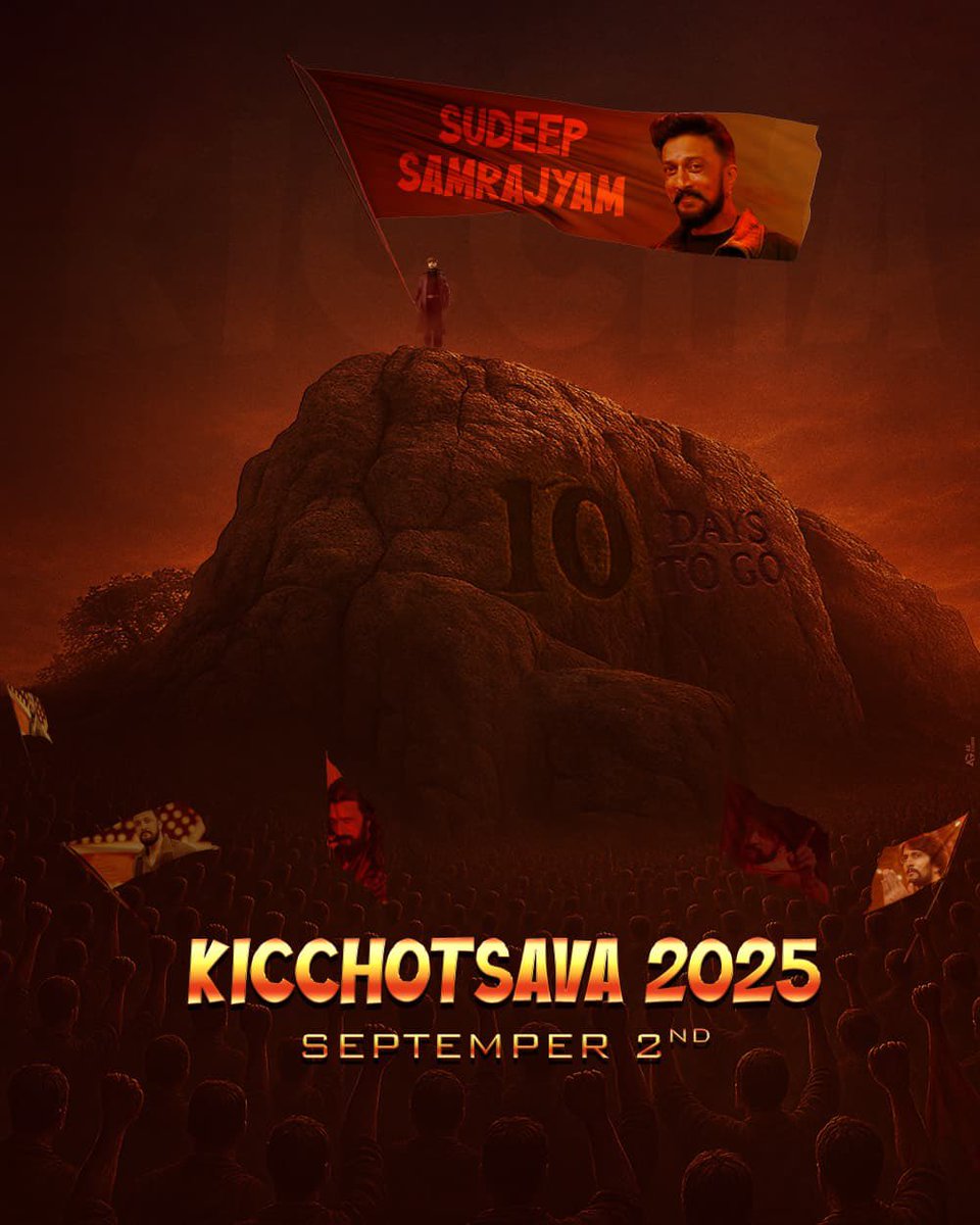 Talakaduksss's tweet photo. 10 days to go for #Kicchotsava2025 ⚡️❤️‍🔥

@KicchaSudeep 
#BRBFirstBlood #K47 https://t.co/Sj7nsbE88T