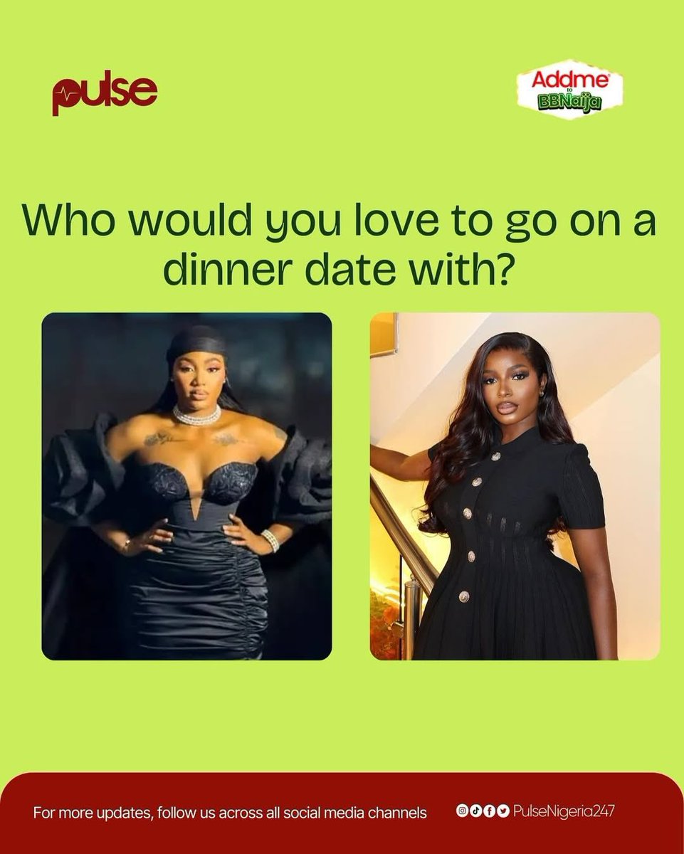 PulseNigeria247's tweet image. Who are you choosing?

Brought to you by @addmenigeria 

#AddmetoBBNaija #Addme #BBNaija