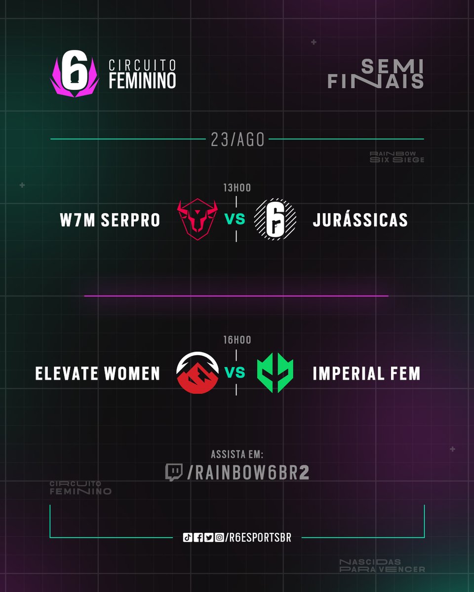 E logo mais temos SEMIFINAIS no Circuito Feminino 🔥

Quais serão as finalistas dessa 3ª etapa? 👀