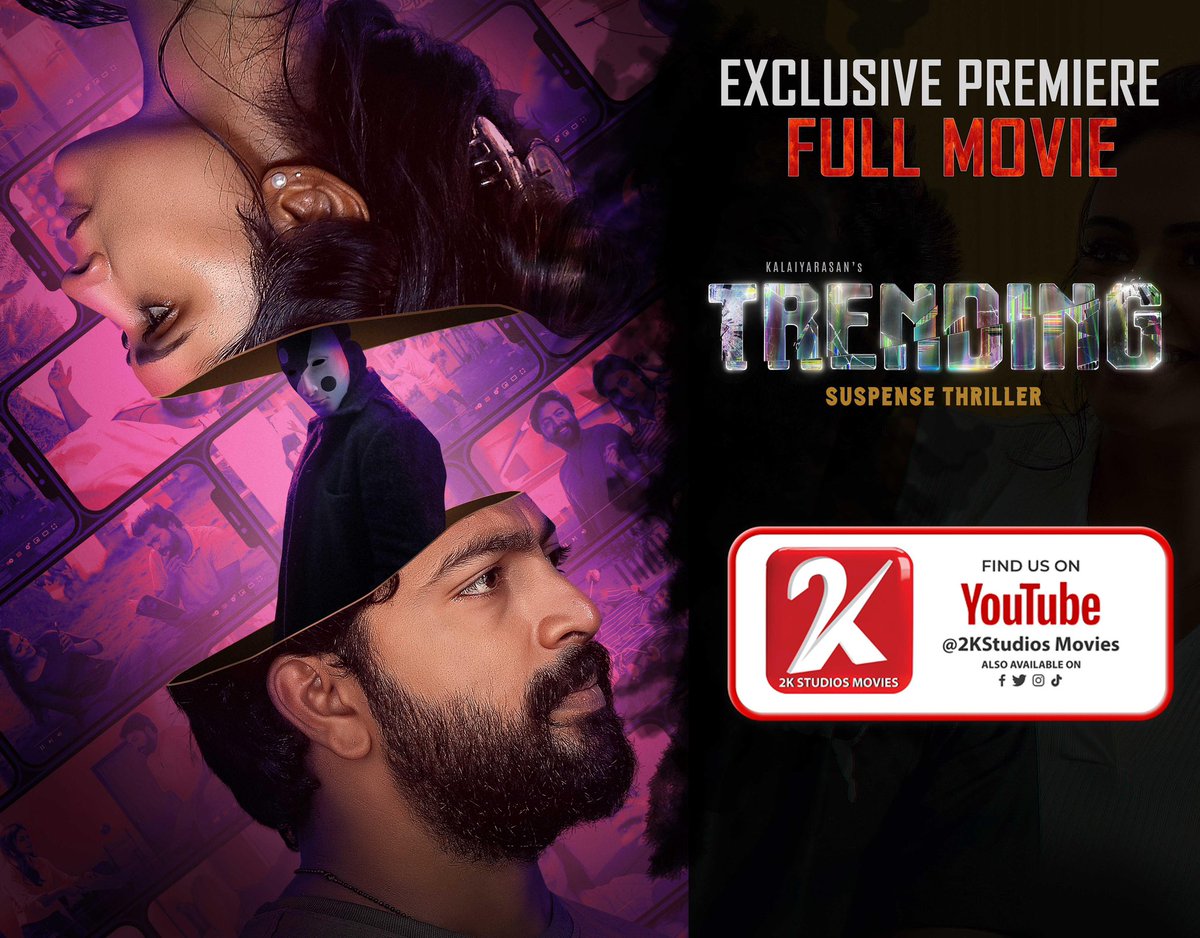 Saradha Sivalingam Kalai (@saradhaks) on Twitter photo Overseas fans, this one’s for you!🫰🏻
Now watch ‘TRENDING’ Tamil Full Now Streaming FREE on 2K Studios Movies YouTube Channel!
🌍 Watch it worldwide except India & Malaysia 
🎶 Music by Sam C.S
➡️ Watch here: youtu.be/QYadEi81N4o Overseas fans, this one’s for you!🫰🏻
Now watch ‘TRENDING’ Tamil Full Now Streaming FREE on 2K Studios Movies YouTube Channel!
🌍 Watch it worldwide except India & Malaysia 
🎶 Music by Sam C.S
➡️ Watch here: youtu.be/QYadEi81N4o