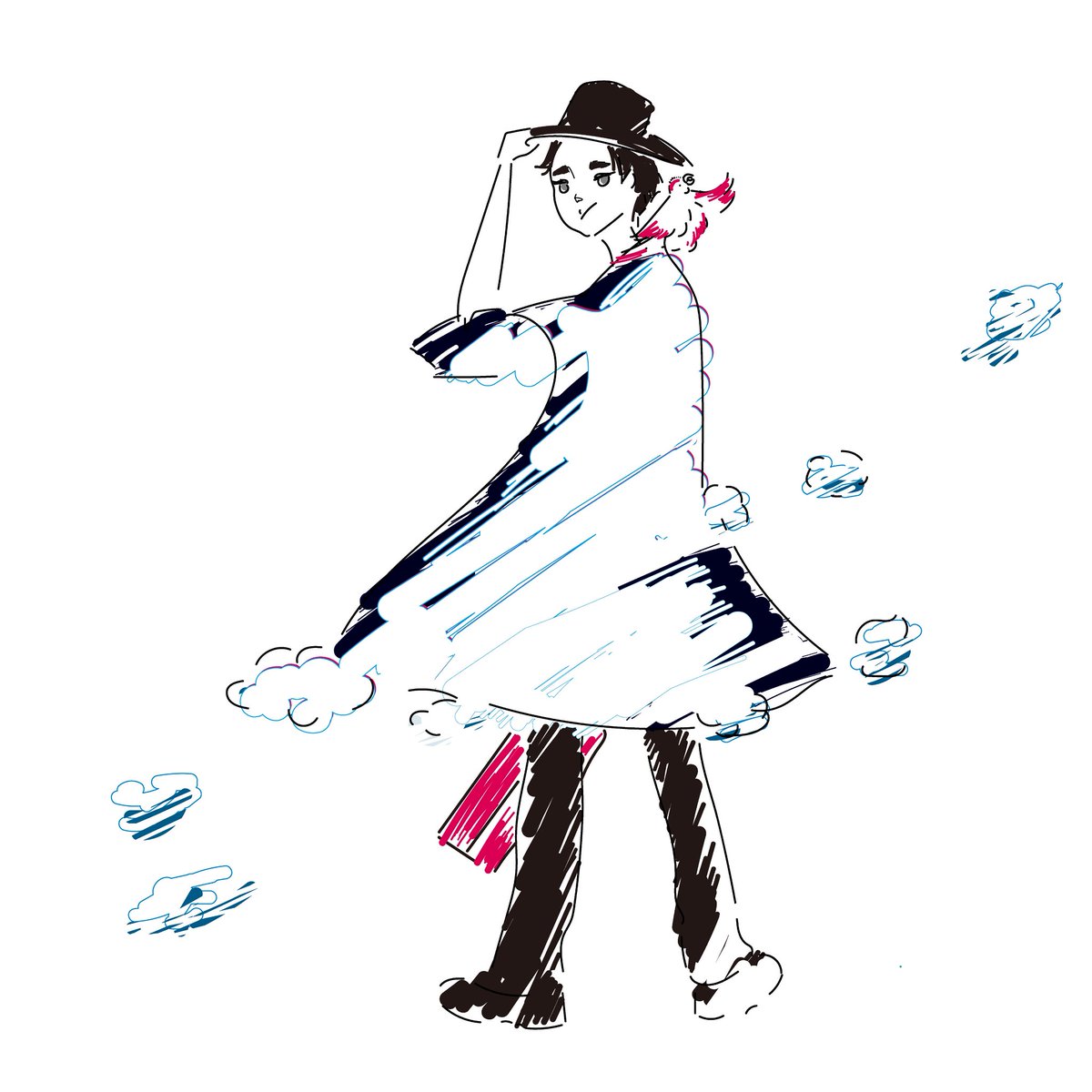 影を渡る旅
雨合羽とちぎれ雲
#illustration
#イラスト