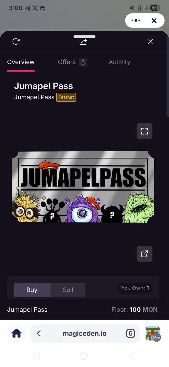 MON MON MON 

Just minted my pass <a href="/Jumapelnads/">Jumapel</a> . On <a href="/monad/">Monad ⨀</a> testnet tnx to <a href="/slmndNFT/">SLMND</a> giveaway
In this celebration 

5 $MON to 2 people

Follow
Comment wallet adress