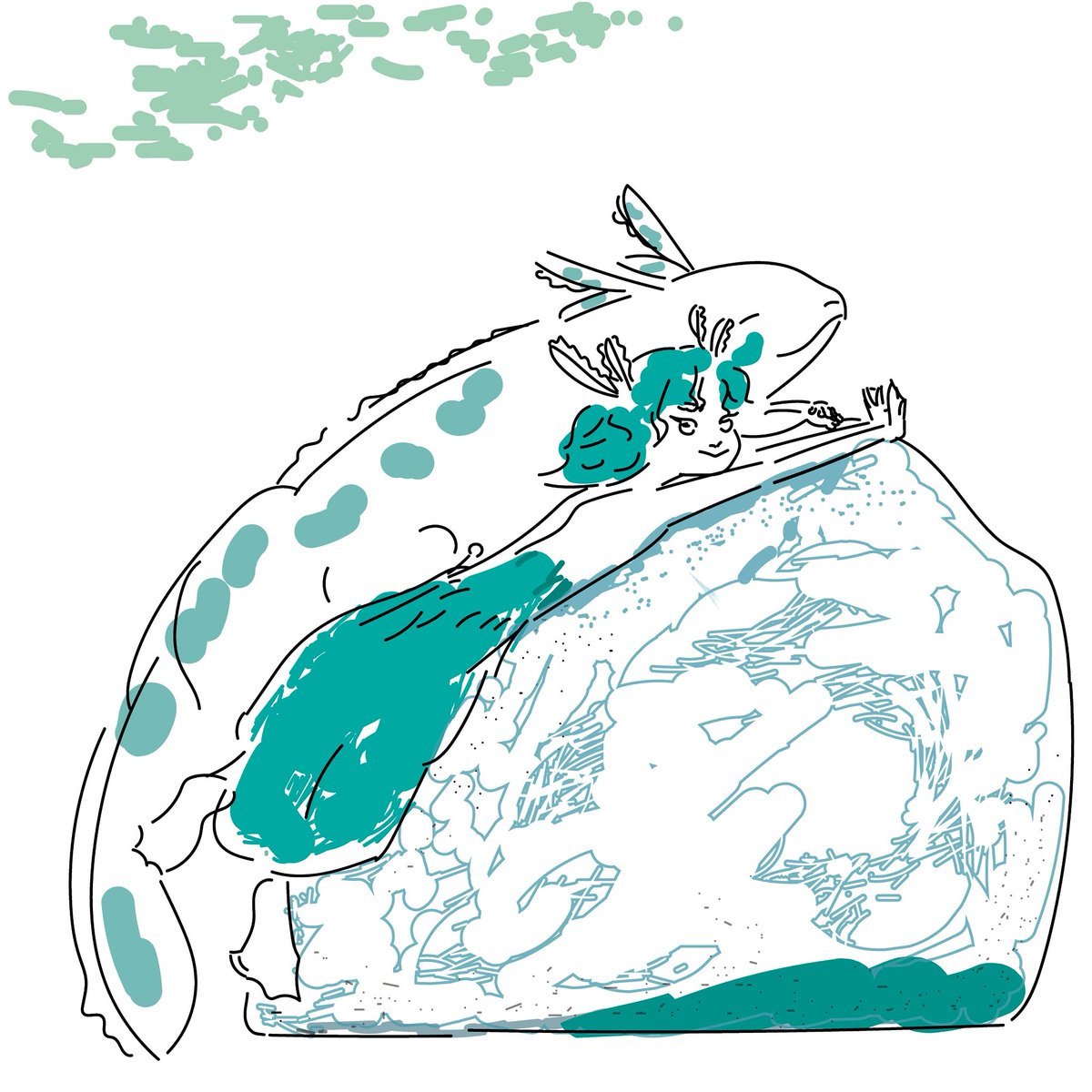 影を渡る旅
苔ぼっこしよっか！

#illustration
#イラスト