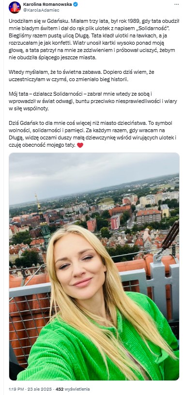 ratowala dzieci w Gambii, rozdawala kredki w Meksyku, rodzina zgineła na Wołyniu..teraz dowiadujemy sieze Romanowska walczyla z komuna:D:D:D