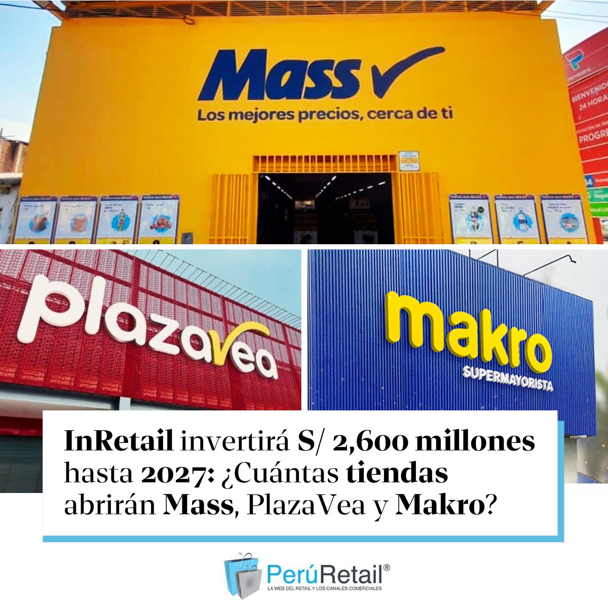 🔴🛒El plan de InRetail se centrará en expandir supermercados y tiendas de descuento, con Mass como formato de mayor crecimiento, sin descuidar el fortalecimiento de Makro y PlazaVea. Entérate aquí. ►zurl.co/nxB78 

#inretail #Mass #PlazaVea #Makro #empresas