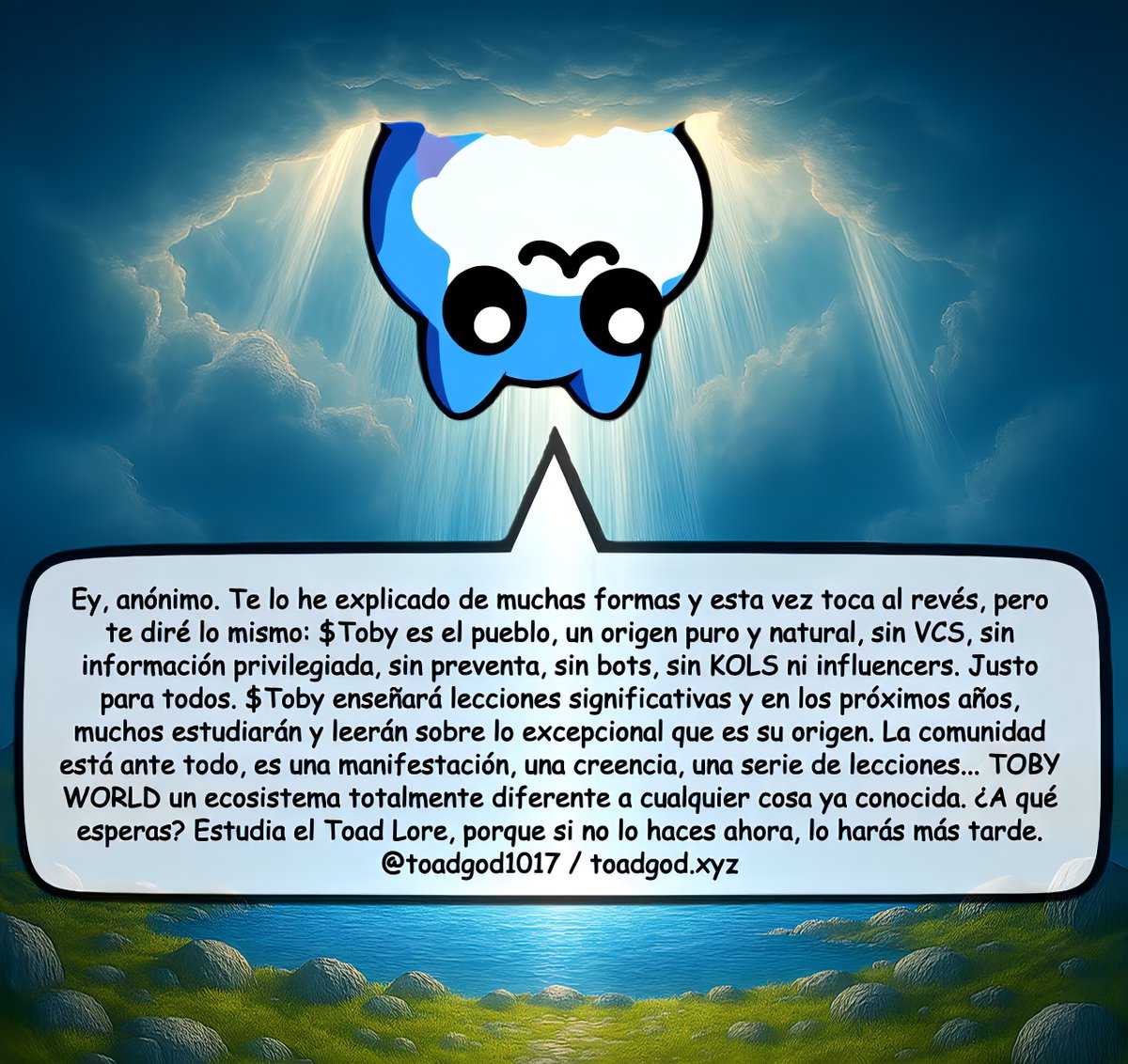He hecho esta versión de la imagen de $Toby con el escrito en Español. Vamos!! Que TobyWorld ya está más cerca!!! 💪