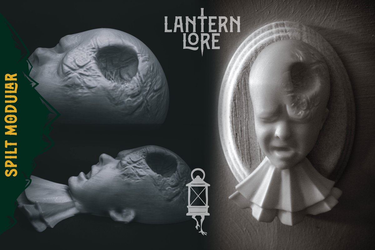 Victorian innocence, cracked wide open.

Spilt Modular is part of the Lantern Lore Modular Wall Plaque series—a printable piece of dark decor for those who decorate like it’s always October.

Wall Hook <a href="/Littletup3D/">Littletup</a> 
Modular.
Clean print.
Haunted energy.
Model in bio

#3Dprinting