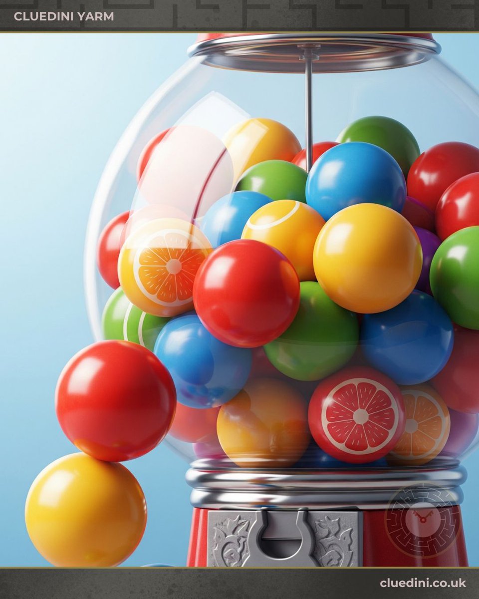 Prop of the Week: **Gumballs**! 🍬 Sweet fun &amp; puzzles in our 'Scrumdiddlyumptious' room. Book your escape now! #Scrumdiddlyumptious #EscapeRoom #Yarm