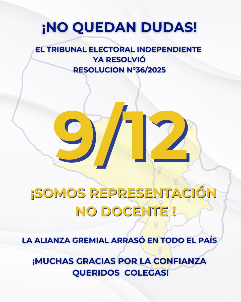 ¡ES OFICIAL!

¡SOMOS REPRESENTACIÓN NO DOCENTE! 

Gran victoria de la Alianza Gremial 💪💪