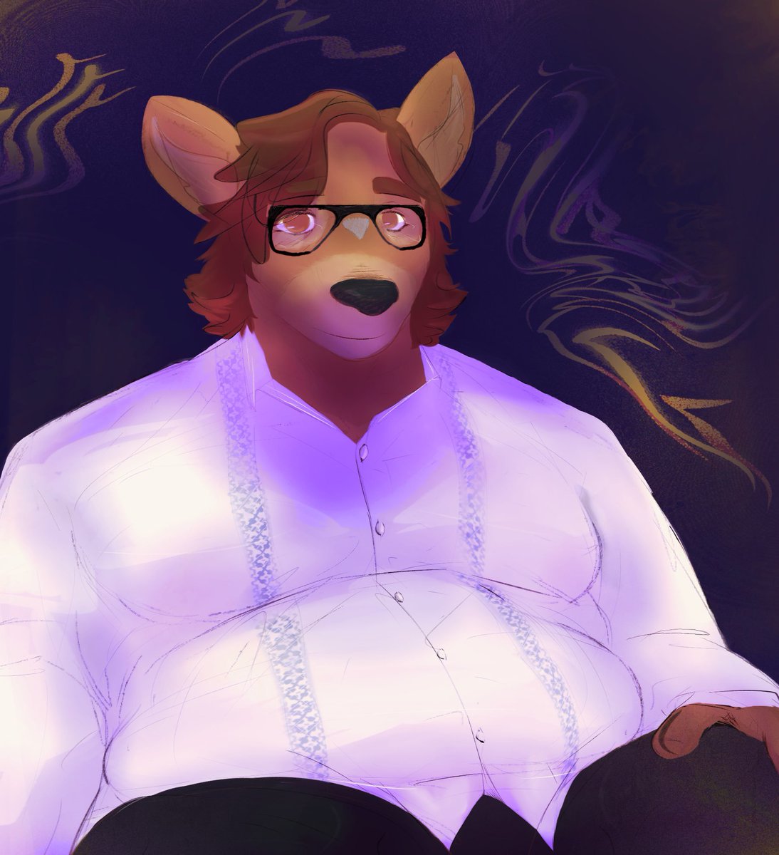 LannLine's tweet image. halfbody render for @SolitudeBleats 🦌