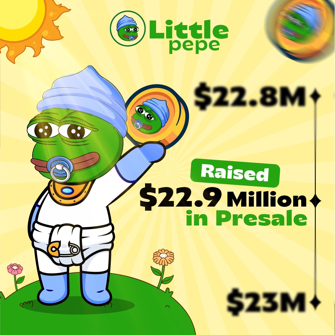 🚨 Milestone Unlocked! 🚨

Little Pepe Presale crosses $22.9M 💥💚

Huge thanks to our amazing community for the love and support! 🙌

🔥 Be part of the meme revolution.

👉 Join the $LILPEPE Presale now: littlepepe.com