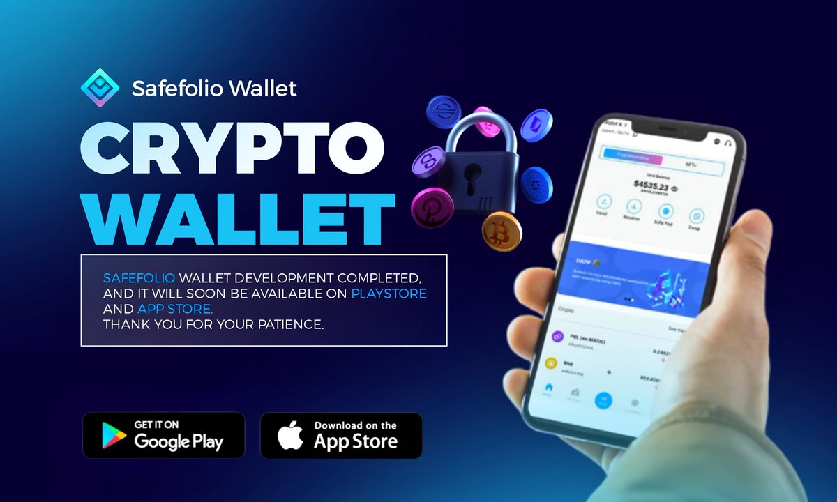 OFFICIAL ANNOUNCEMENT – SafeFolio Wallet Development Completed 🎉

We are pleased to announce that the SafeFolio Wallet mobile application has been fully developed and completed. The next stage will be the App Store and Play Store submission process, commencing shortly.

We’re