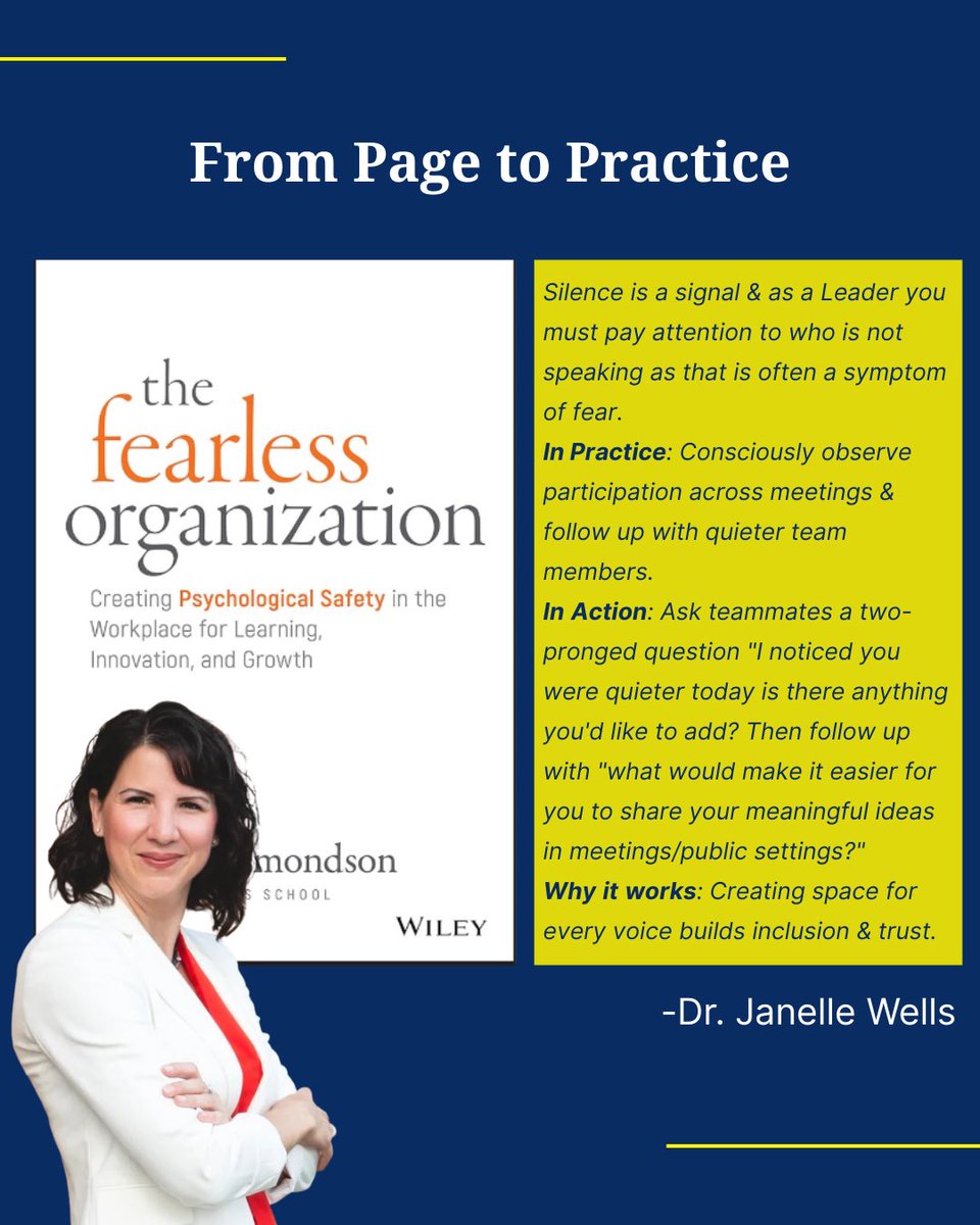 We’re closing our summer reading series with 'The Fearless Organization' by Amy Edmondson.
Dr. MacAulay reflects on the power of having a voice and the frustration of not always being heard at work.
Dr. Wells reminds leaders to pay attention to who is not speaking.