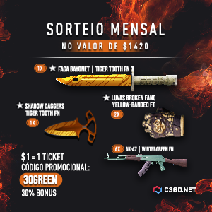 GreenLegendTV's tweet photo. 🍀Livestream ON🍀

Hoje Sorteios na Live $1420:
1x Bayonet ★ | Tiger Tooth FN
1x Shadow Daggers ★ | Tiger Tooth FN
2x Luvas Broken Fang ★ | Yellow-banded FT
6x AK-47 | Wintergreen FN

✅Segue-me
✅RT
✅Marca 1 Amigo
100RT's = 💰$10 CSGONET de Banca na LiveStream

Loja de Skins Grátis para quem Assiste a Live com mais de 400€ em Skins Grátis para o Chat.     
Assiste as Lives e Retire suas Skins com os Pontos Acumulados, SUBS 4X. 💰

+ de $2500 EM SORTEIOS/GIVEAWAYS      
 ⬇JOIN HERE⬇️
https://t.co/APLOcrJNAy

https://t.co/7QzxgLx12Q
