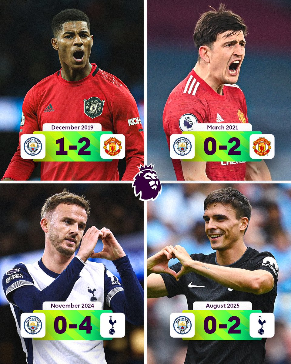 Spurs became just the second team to win two consecutive Premier League matches away to Pep Guardiola’s Man City 😮

Man Utd are the only other team to do so!
