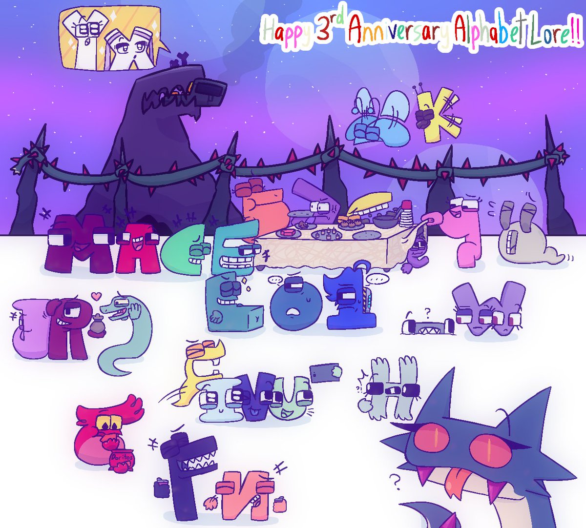 𝗛𝗔𝗣𝗣𝗬 𝟯𝗥𝗗 𝗔𝗡𝗡𝗜𝗩𝗘𝗥𝗦𝗔𝗥𝗬 𝗜𝗡 𝗔𝗟!! 🎉🎉
#AlphabetLore #AlphabetLorefanart #Alphabetseries #AlphabetFriends #Numberlore #Numberlorefanart #MikeSalcedo_ #art 
(feel so sorry because I felt lack of motivation 😔)