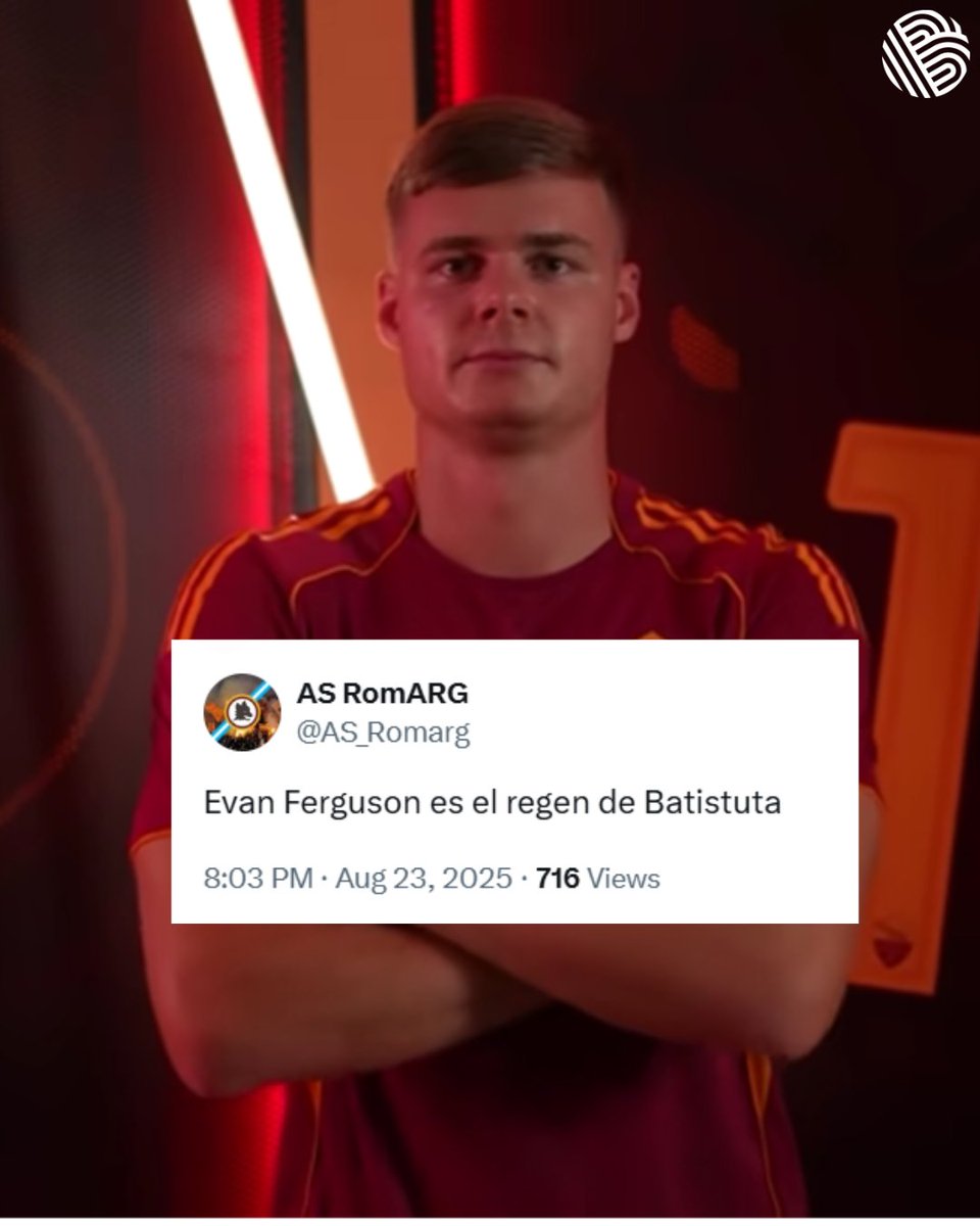 ballsdotie's tweet photo. Roma fans like what they see in Evan Ferguson. https://t.co/8DgdZ0PdOz