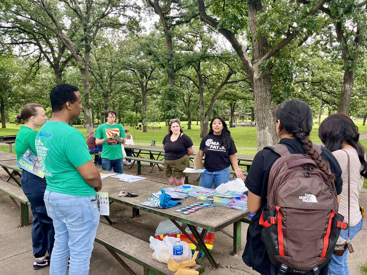 aurinmpls's tweet photo. What a beautiful day in Minnehaha Regional Park — perfect weather for kicking off our weekly Saturday Ward 12 door knock! ☀️

I’m grateful to be joined by Kay Carvajal Moran who is running for Park Board in District 5, and our @AFSCMEMN5 friends!

Join us: https://t.co/VxthAHlitL https://t.co/8jl55T7DAt