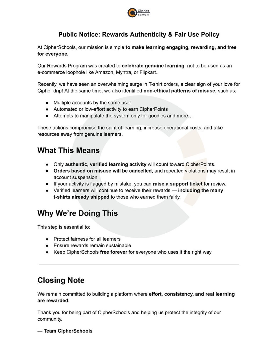 CipherSchools tweet media